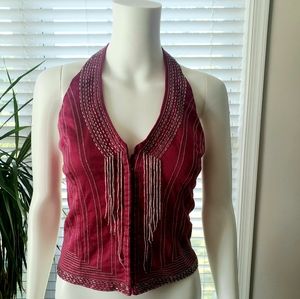 Rise Festival Handbeaded Halter Vest Top UK 10